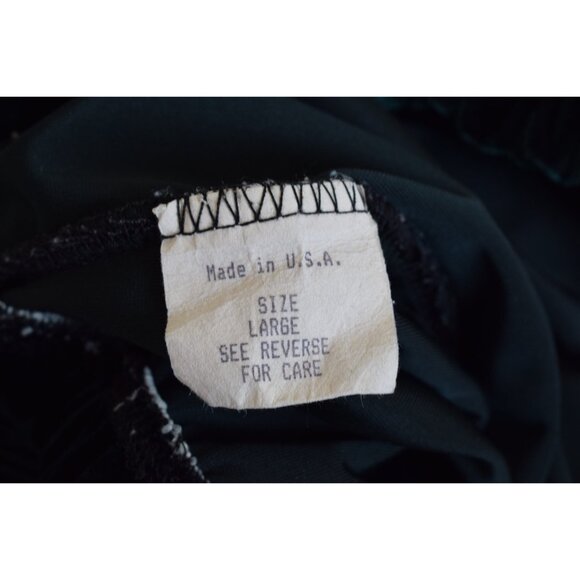 Vintage 90s Forest Green Velvety‎ Stretch Pull-On pants size L | 24-32 waist - Picture 8 of 10